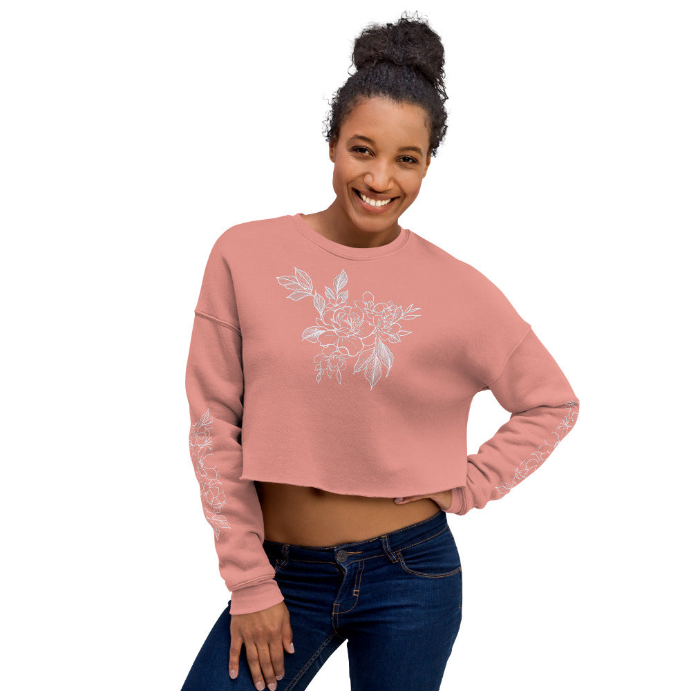 Women's Floral Crop Sweatshirt